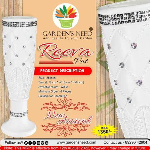 Garden's Need — Plastic Designer Pot — 25 Inch