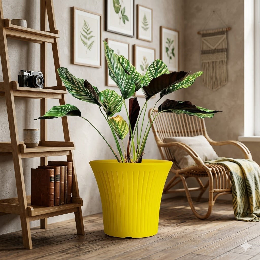 Garden's Need — 10 inch (25 cm) Tancy Round Flower Pots Set of 4