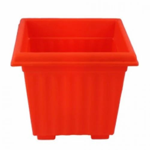 Garden's Need — 10 Inch Red Square Pot — 25.4 cm (10 Inch)