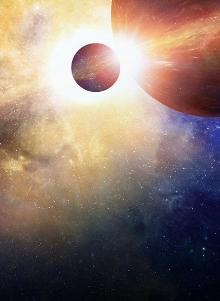El planeta y la Luna