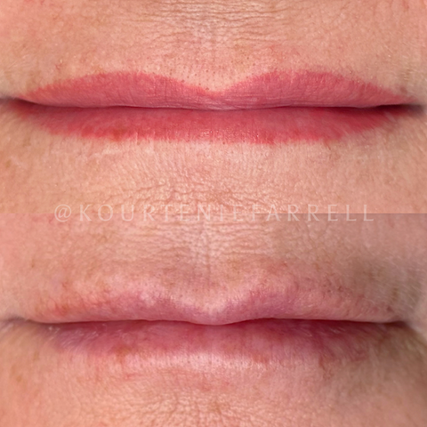 lip blush tattoo, portland oregon, permanent makeup, cosmetic tattoo, kourtenie farrell, lip blushing