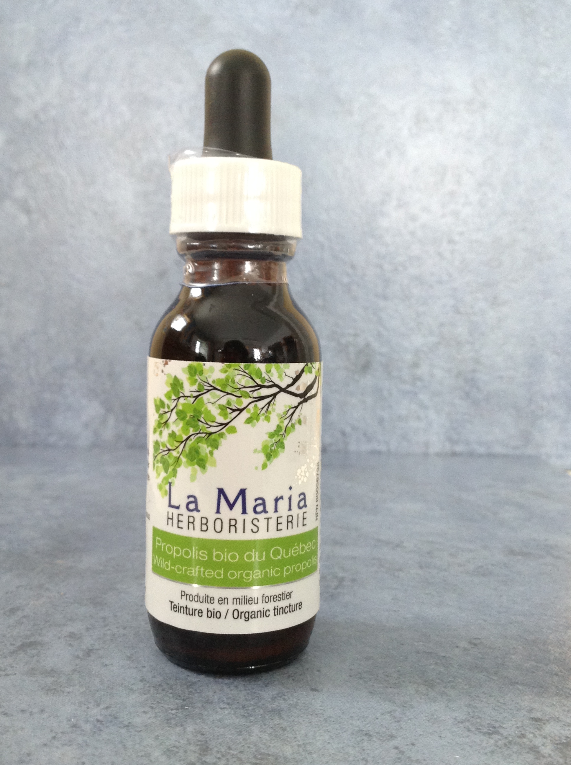 Propolis bio du Québec produite en forêt- 30 ml
