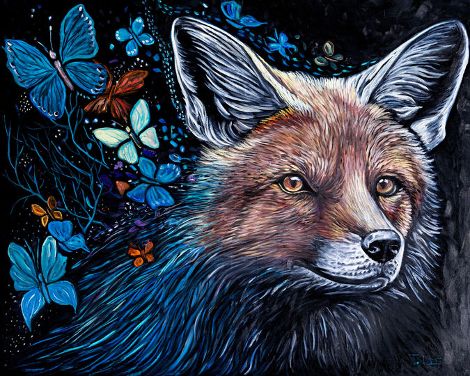 Fox and Butterflies 30x24 sm.jpg