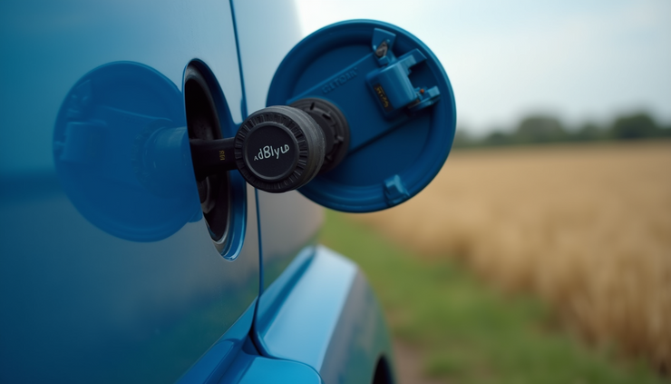 Close-up view of a diesel vehicle’s AdBlue filler cap in Suffolk