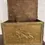 Thumbnail: vintage brass embossed wooden log box