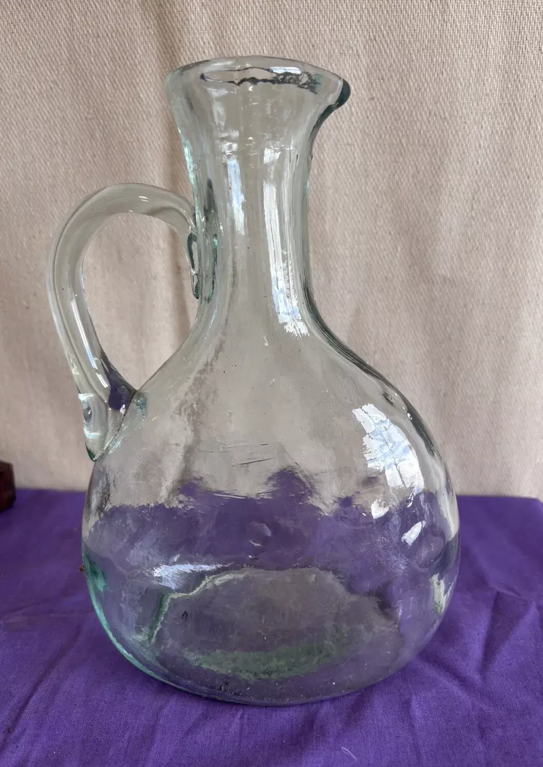 Portuguese glass pitcher/jug