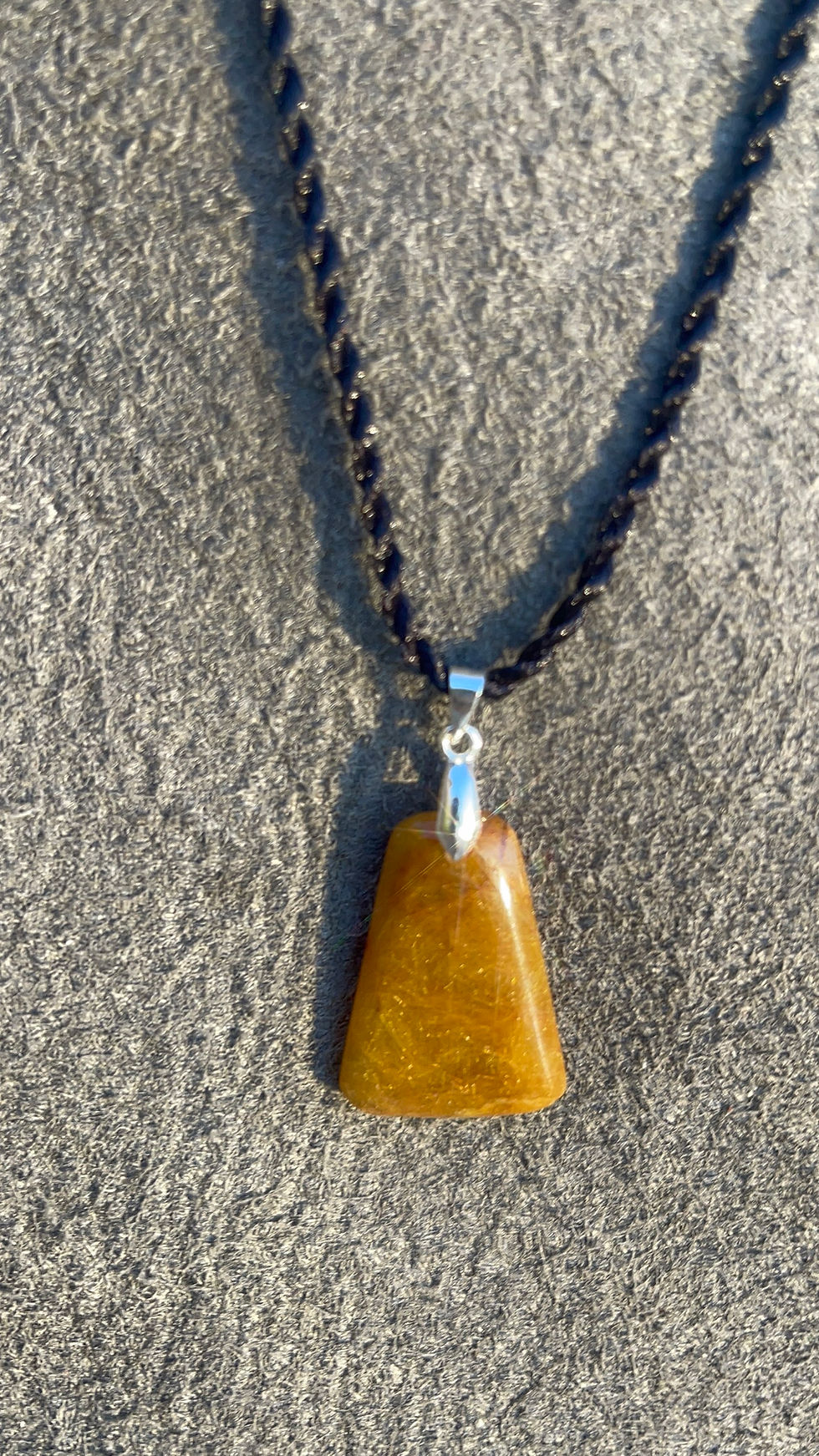 Miniatura: Mặt dây thạch anh tóc vàng thiên nhiên ms 02