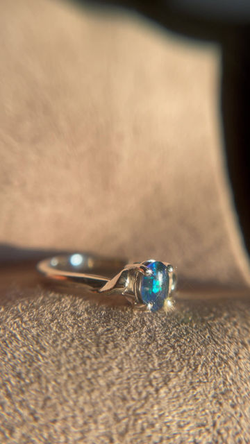 Miniatura: Nhẫn đá Opal Úc, bạc cao cấp chế tác thủ công ms 05