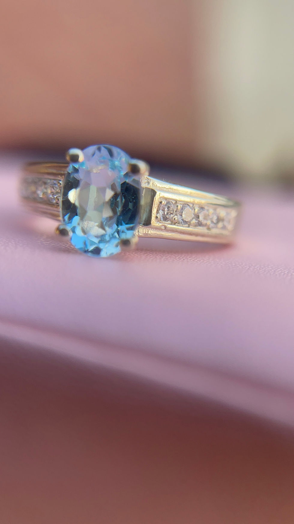 Hình thu nhỏ: Nhẫn đá Topaz thiên nhiên bạc cao cấp 02