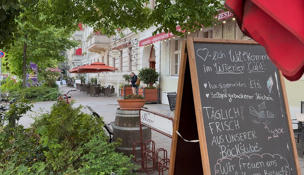 The Hotel am Luisenplatz and Wiener Cafe, adjacent to the MAXX Hotel Sanssouci.