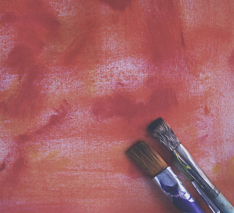 Red Painting and Brushes
