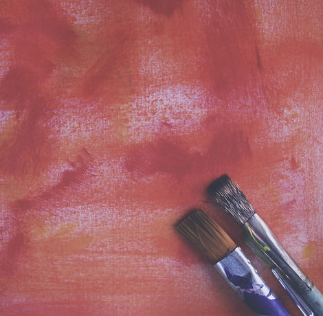 Red Painting and Brushes