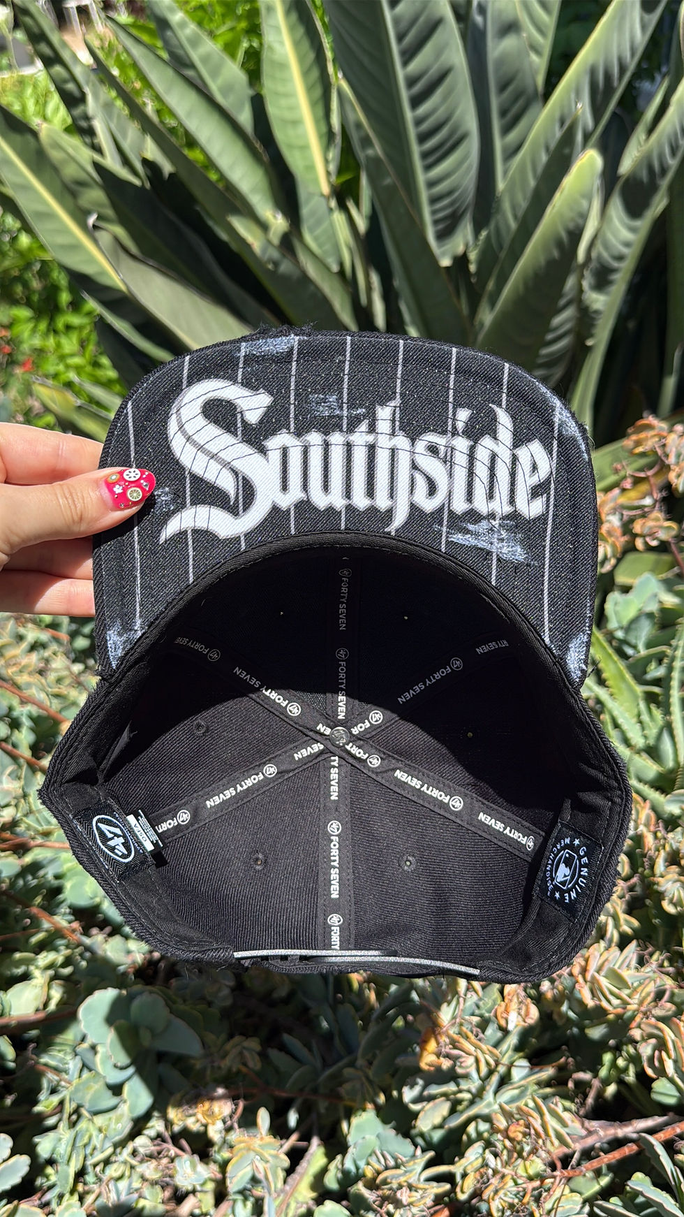 Southside Custom White Sox Hat - distressed hat bill