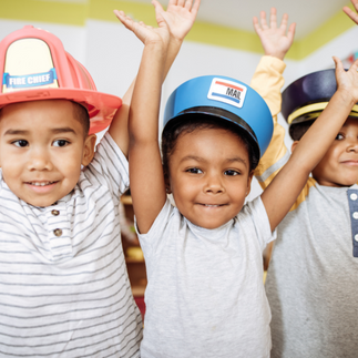 kids playing imaginative play at little explorers adventure park 