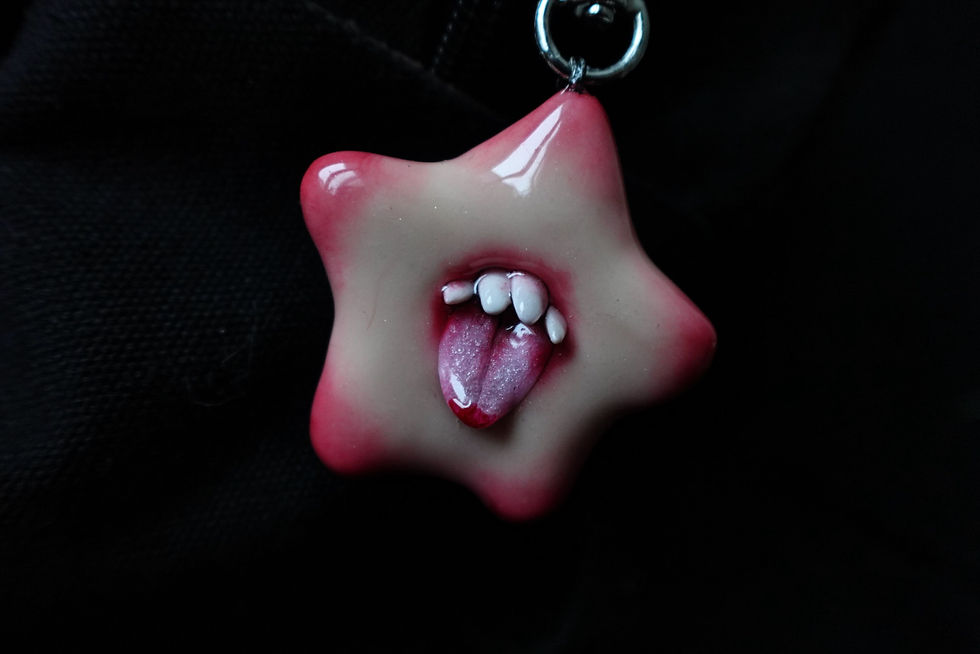 Thumbnail: Cosmic Parasite – Occult Star Keychain / Bag Charm