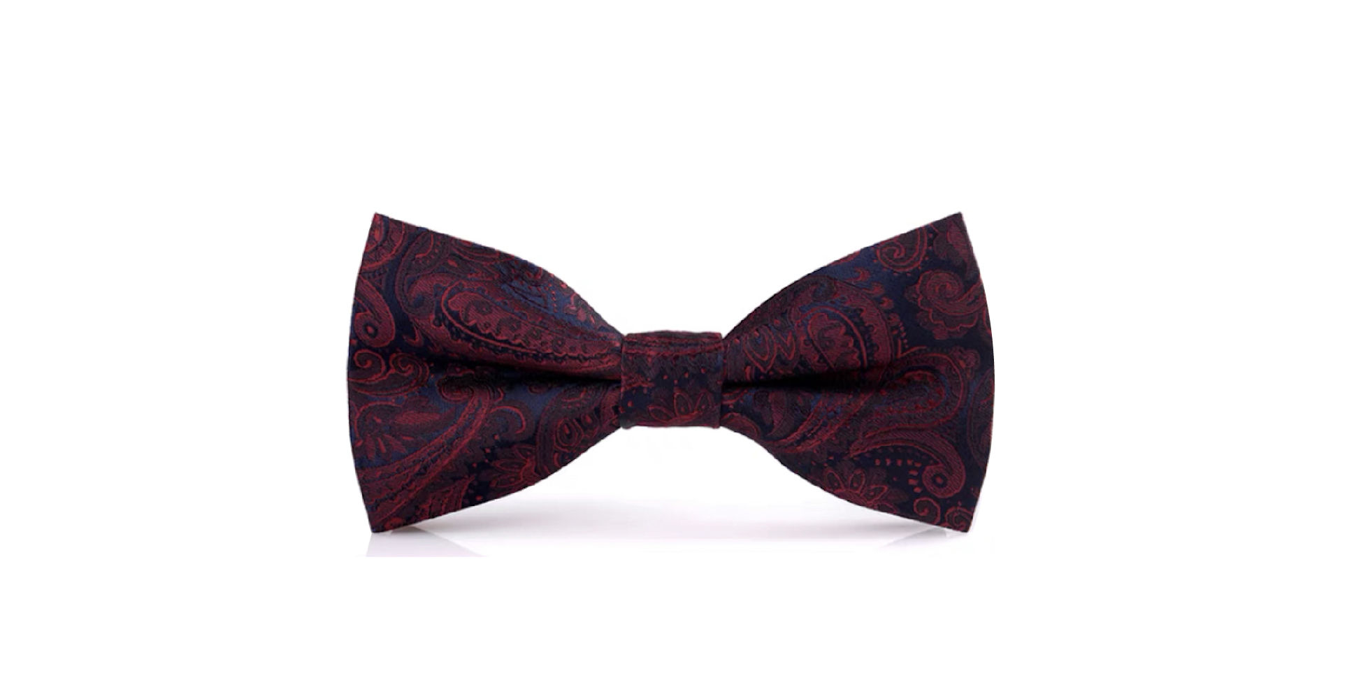 Dark Wine Red Paisley