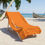 Thumbnail: Faith Armor Apricot Monogram Signature Golden Crosses Beach Towel © 