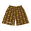 Thumbnail: Men's Faith Armor Dark Brown Monogram Golden Cross Basketball Shorts ©   	 