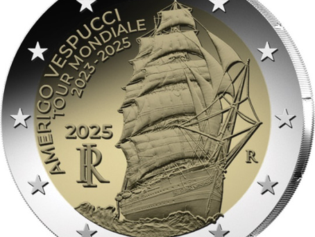Italie 2025 – Une pièce de 2€ en hommage à Amerigo Vespucci