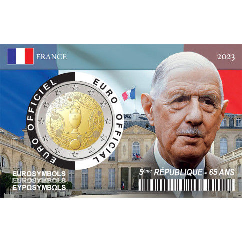 France UEFA- Série "5ème république"- 2€ Coincard 2023