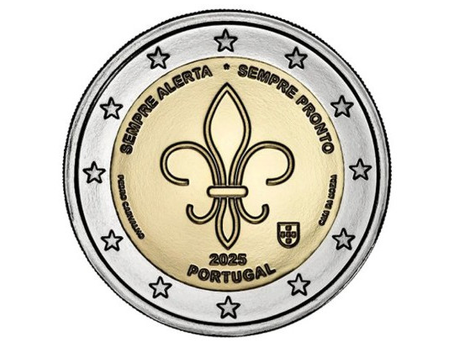 Portugal 2025 : une pièce de 2 euros en hommage au Scoutisme international