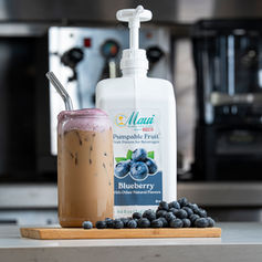 Iced Blueberry Maple Latte