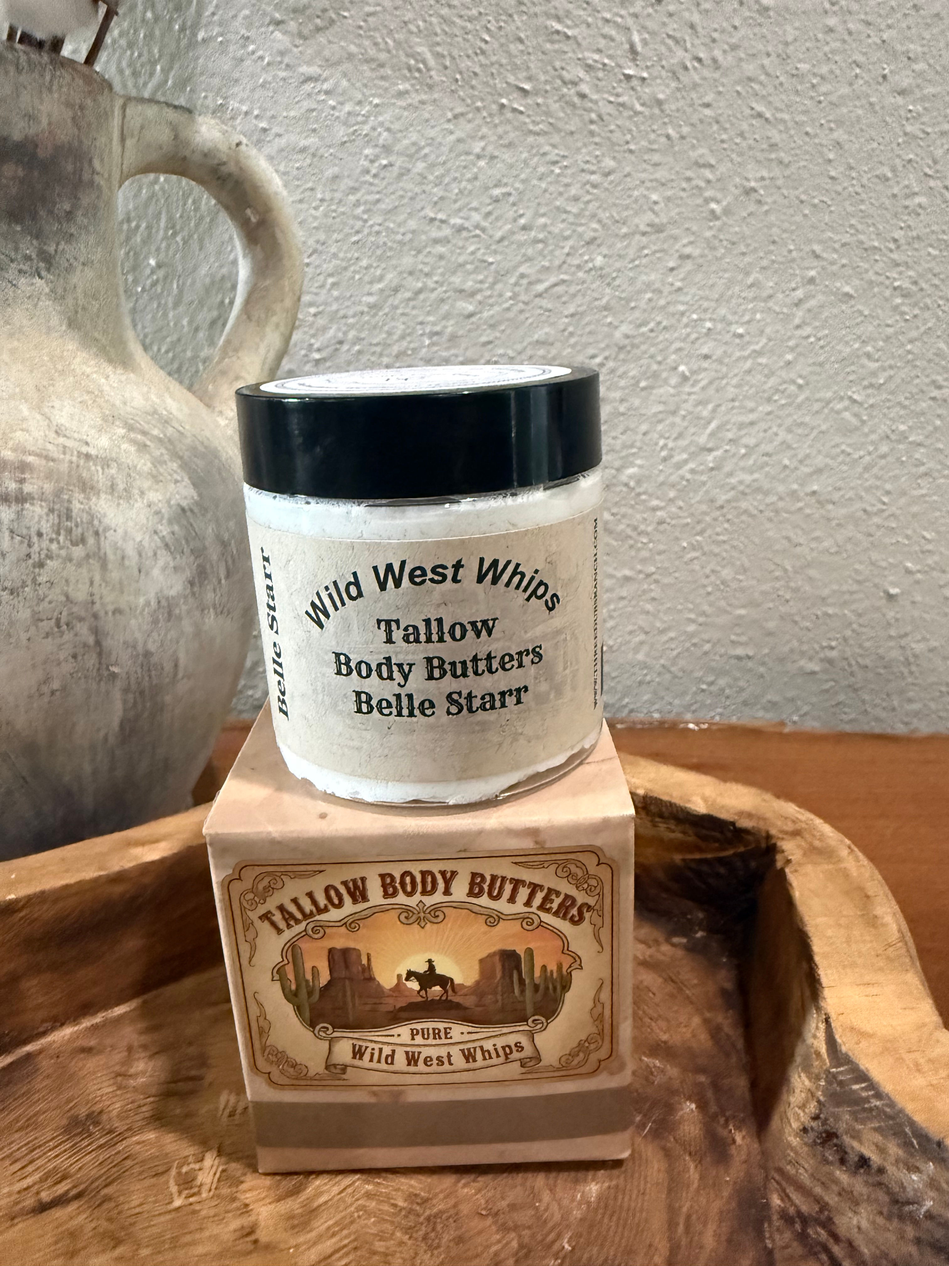 Belle Starr Wild West Whips Tallow Body Butter (Brown Sugar & Fig)