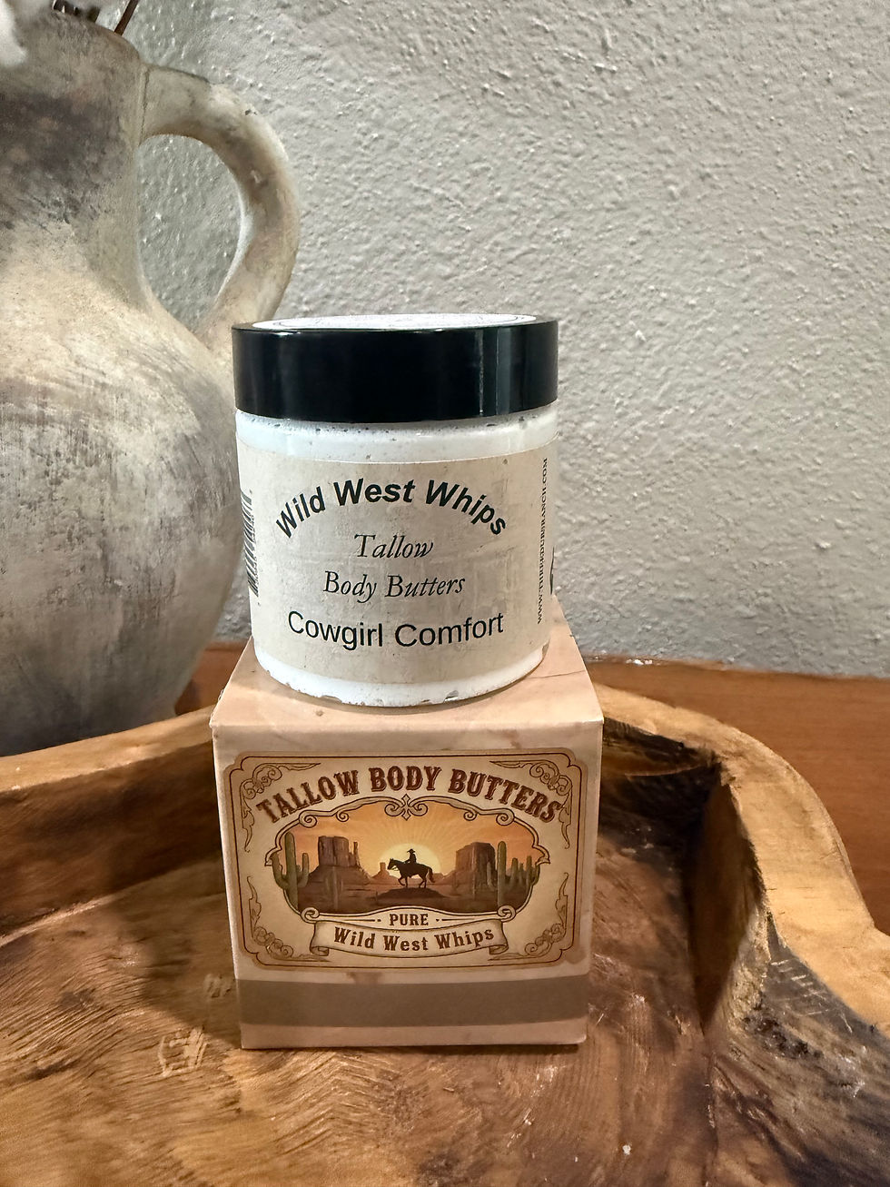 Thumbnail: Cowgirl Comfort Wild West Whips Tallow Body Butter (Ylang Ylang, Honey, Almond)