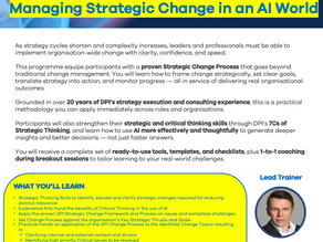 Managing Strategic Change in an AI World