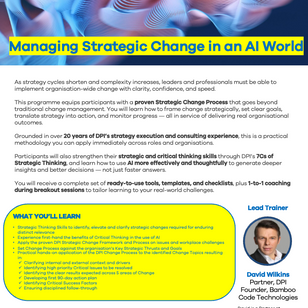 Managing Strategic Change in an AI World