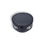 Thumbnail: Hard round black cap case with carrying handle.