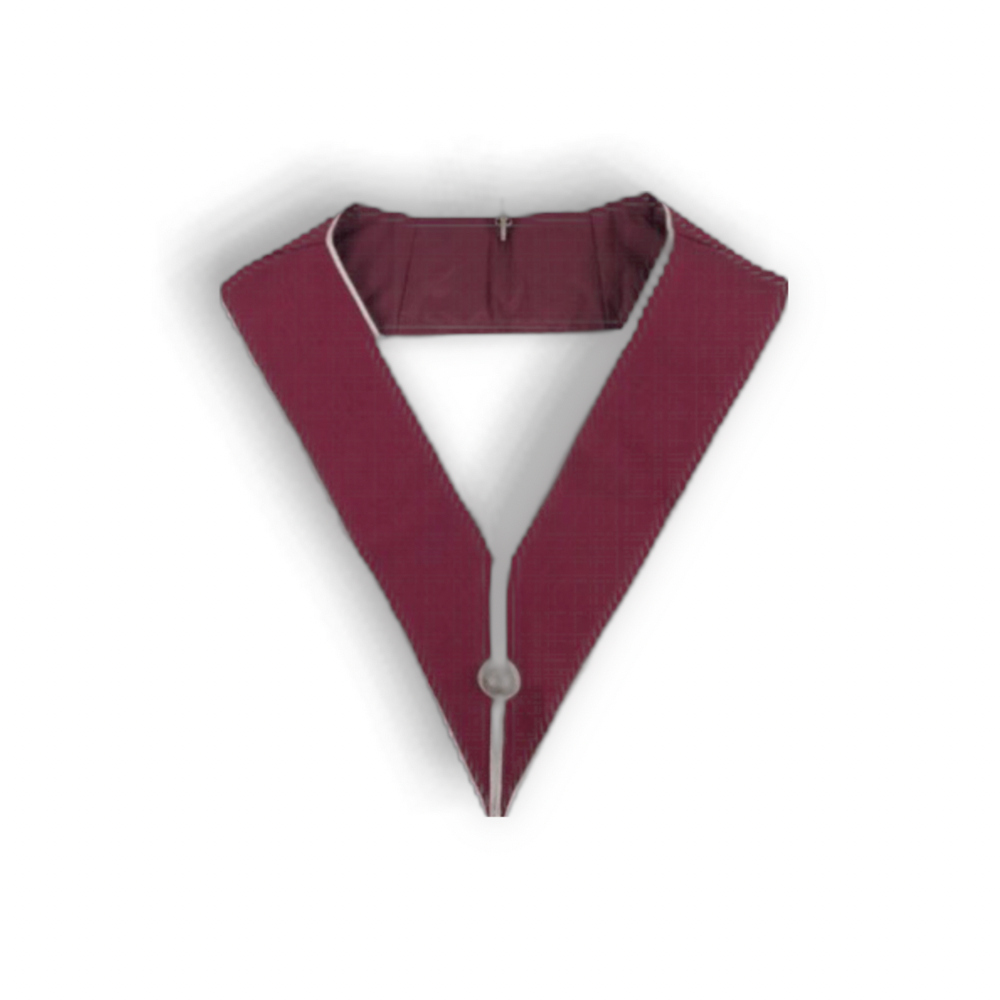 This Craft Grand Steward Active Rank Collar made from crimson moire ribbon with silver braid detailing.