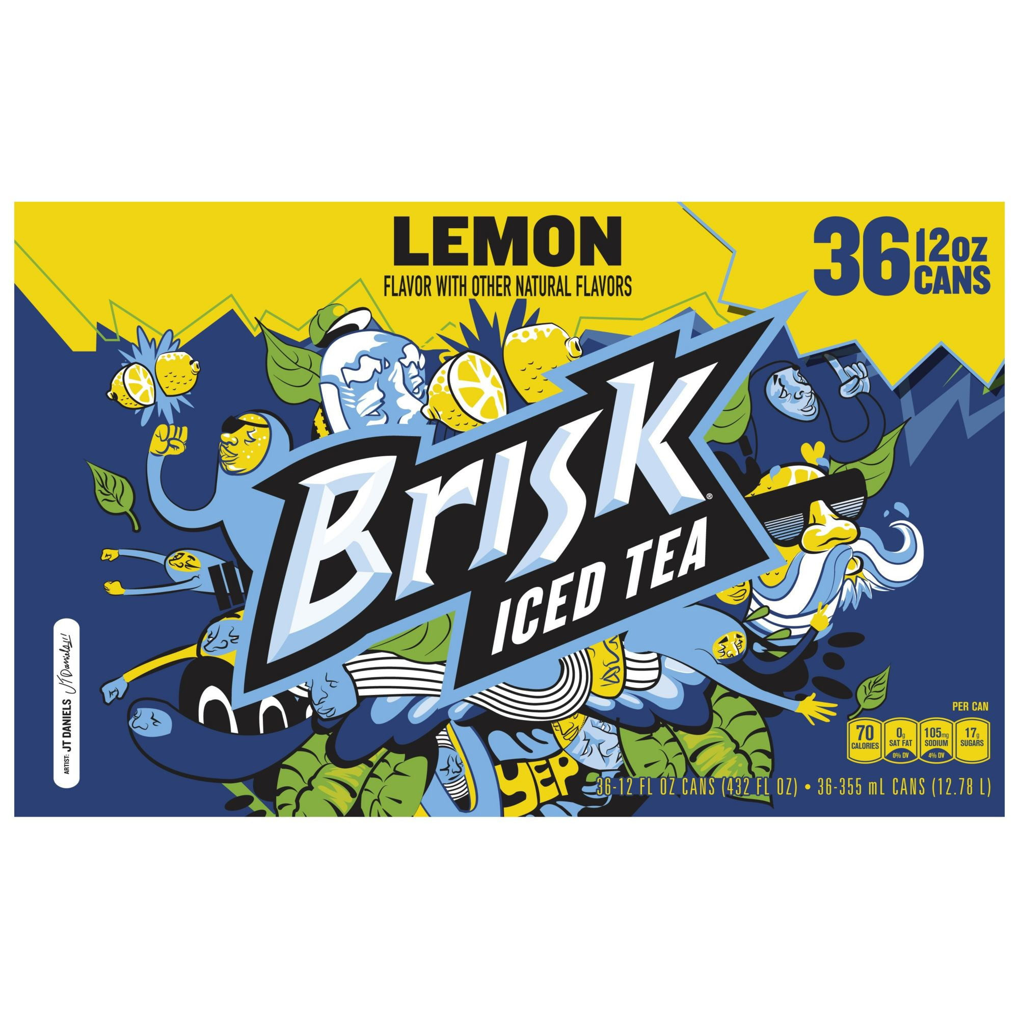 Lipton Brisk Lemon Iced Tea, Lipton Brisk Lemon Iced Tea, 36 pk./12 oz.