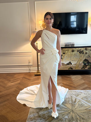 slim fit dress slacks Ladivine CD773 Fitted Crystal Embellished Formal Gown with Leg Slit Sienna Gold / 0