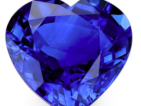 Deep blue sapphire gemstone