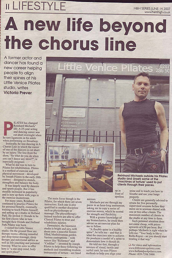 Ham and High Article on Holland Park Pilates
