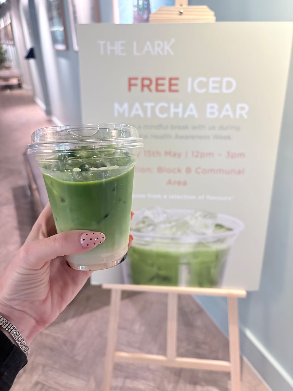 Mobile matcha bar providing a modern branded drinks experience for corporate guests
