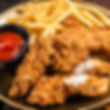 fried-breaded-chicken-tender-strips-with-french-fries-tomato-ketchup-plate-dark-backgrund-