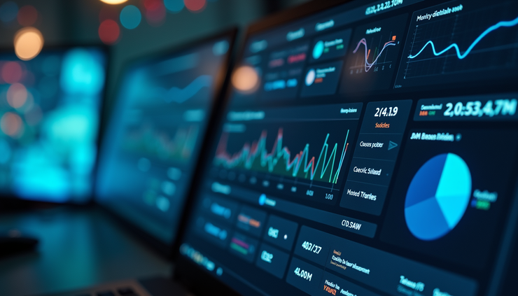 Widok na panel zarządzania siecią z wizualizacją segmentacji i monitoringu ruchu