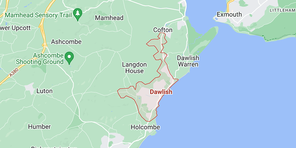 Map of Dawlish