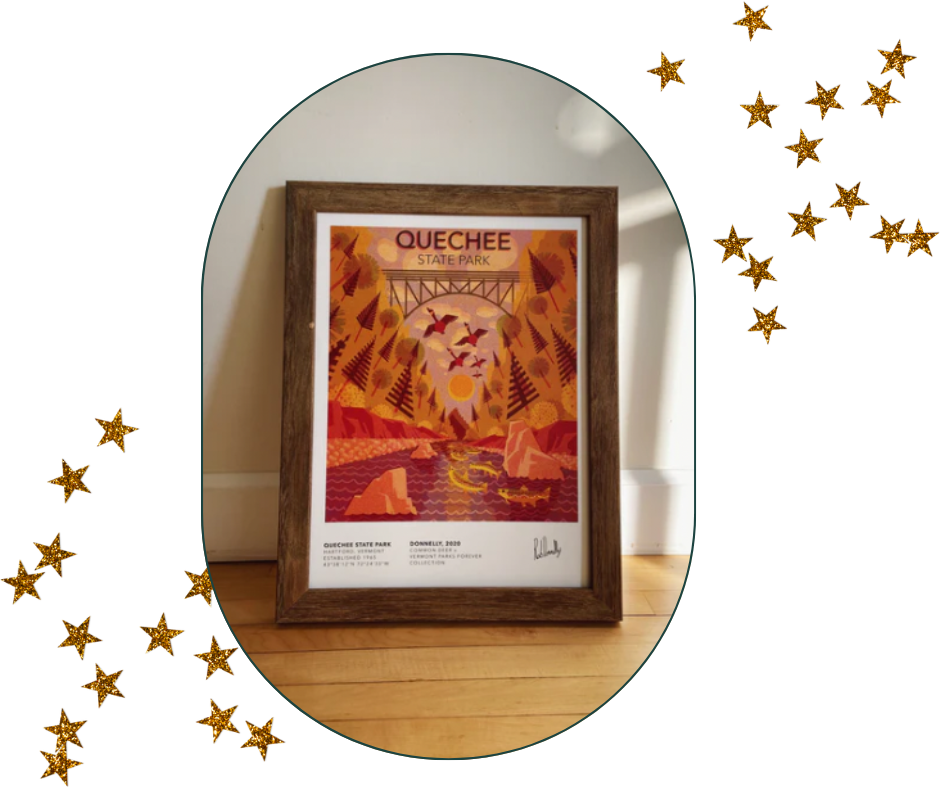 Framed art print of Quechee State Park