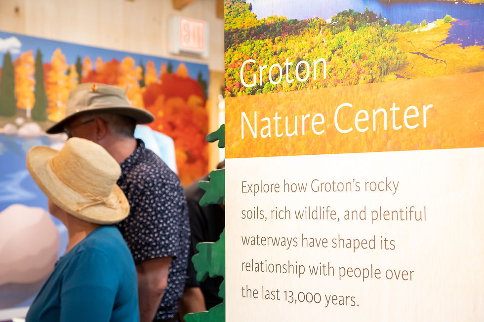 Visitors enjoy the new Groton Nature Center.