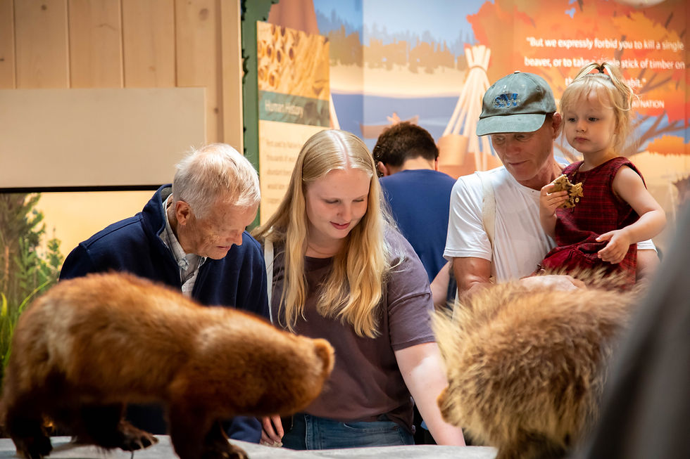 The Groton Nature Center has interactive exhibits for everyone to enjoy.