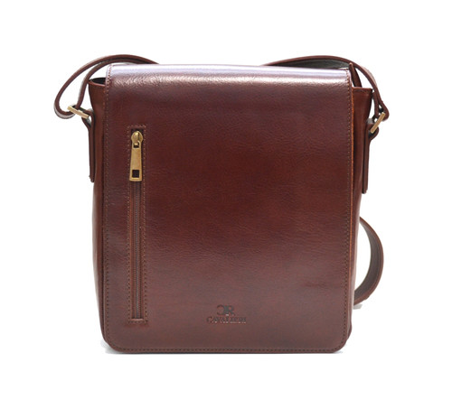 cavalieri soft small italian leather rucksack backpack shoulder bag Leather Bag Made in Italy Cavalieri Brown