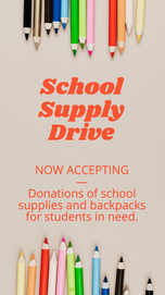 Back to school donations social media templates
