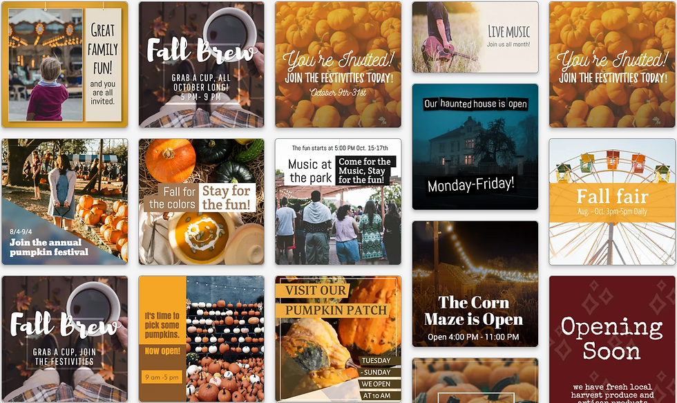 Fall festivities social media templates