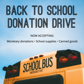 Back to school donations social media templates