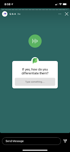 Example of an Instagram Poll on Sprout Social Instagram Stories