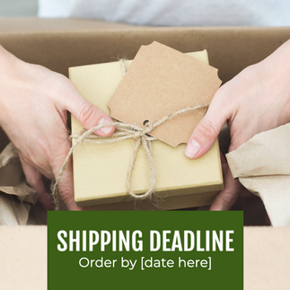 Shipping deadline social media template