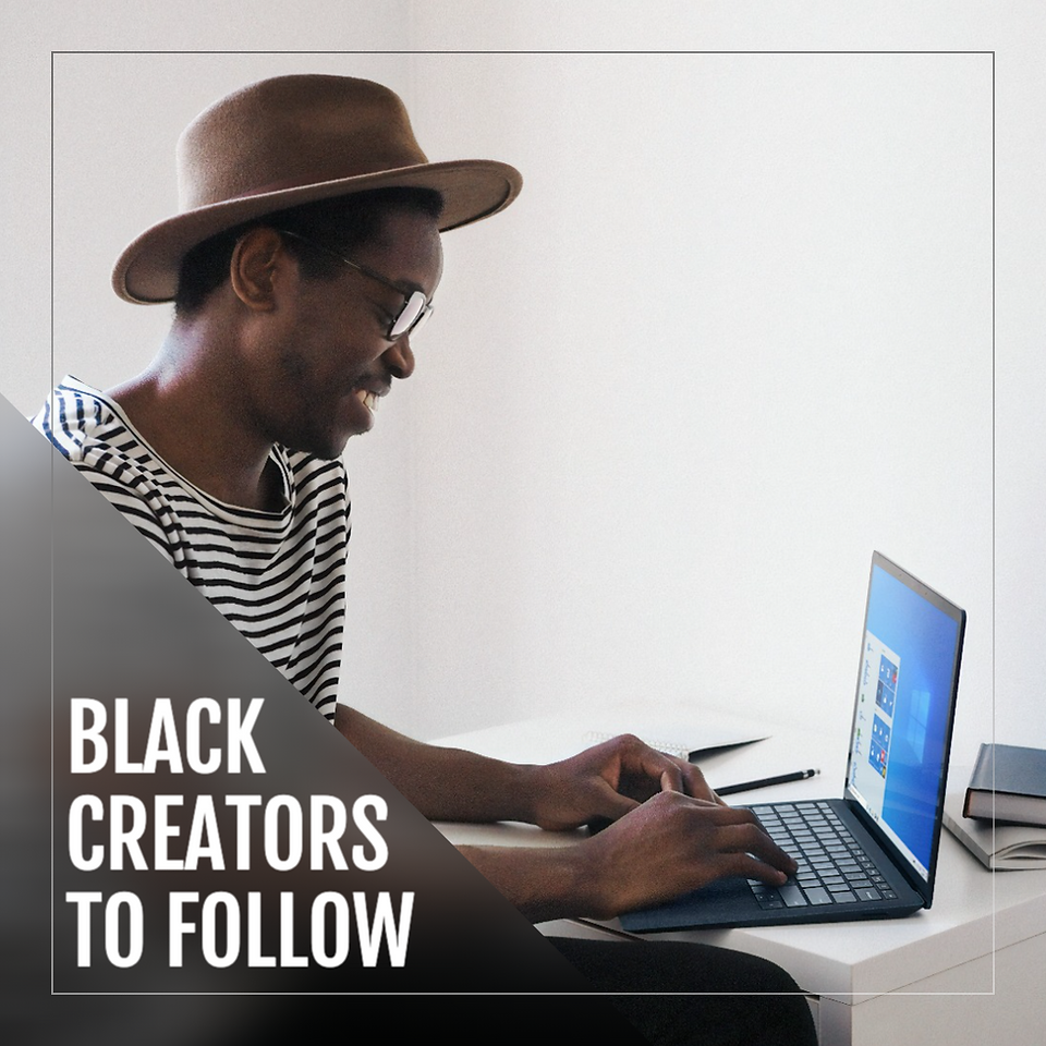 Black creators to follow social media template